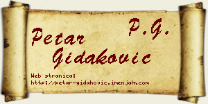 Petar Gidaković vizit kartica